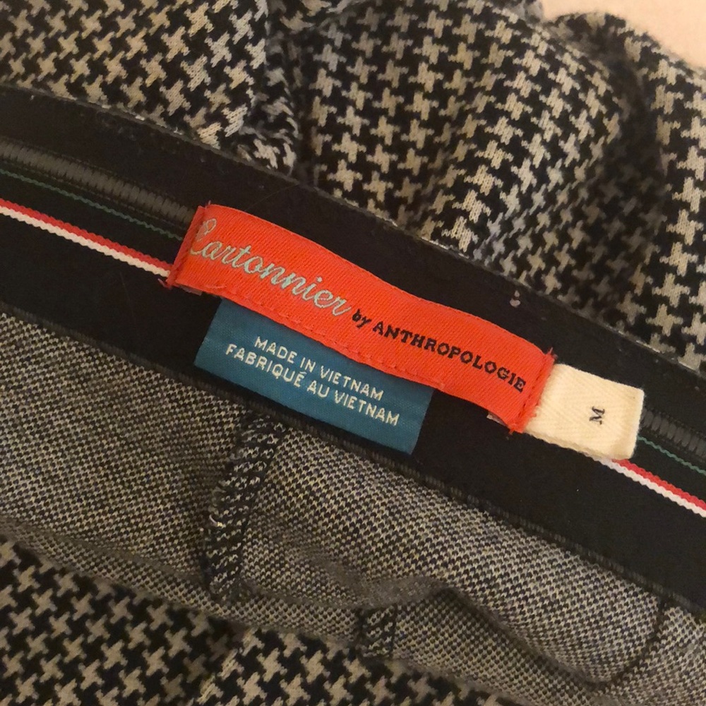 ANTHROPOLOGIE HOUNDSTOOTH PANTH